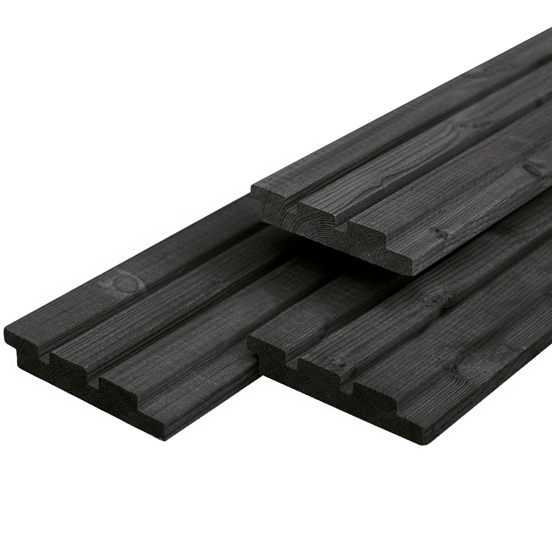 Douglas triple profiel geschaafd zwart 1,9 x 13 cm
