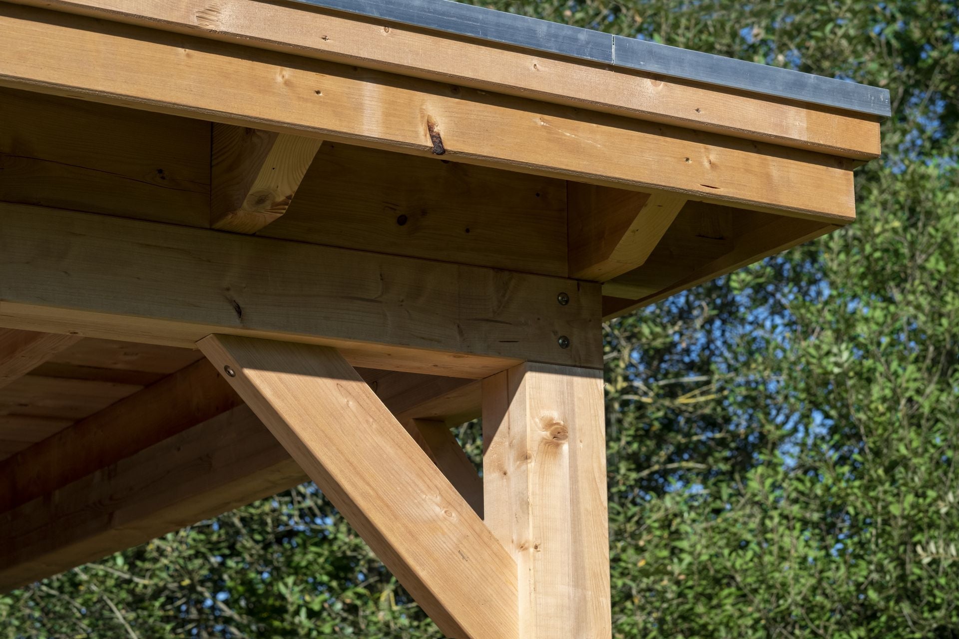 Rechte daktrim aluminium voor plat dak en EPDM dakbedekking