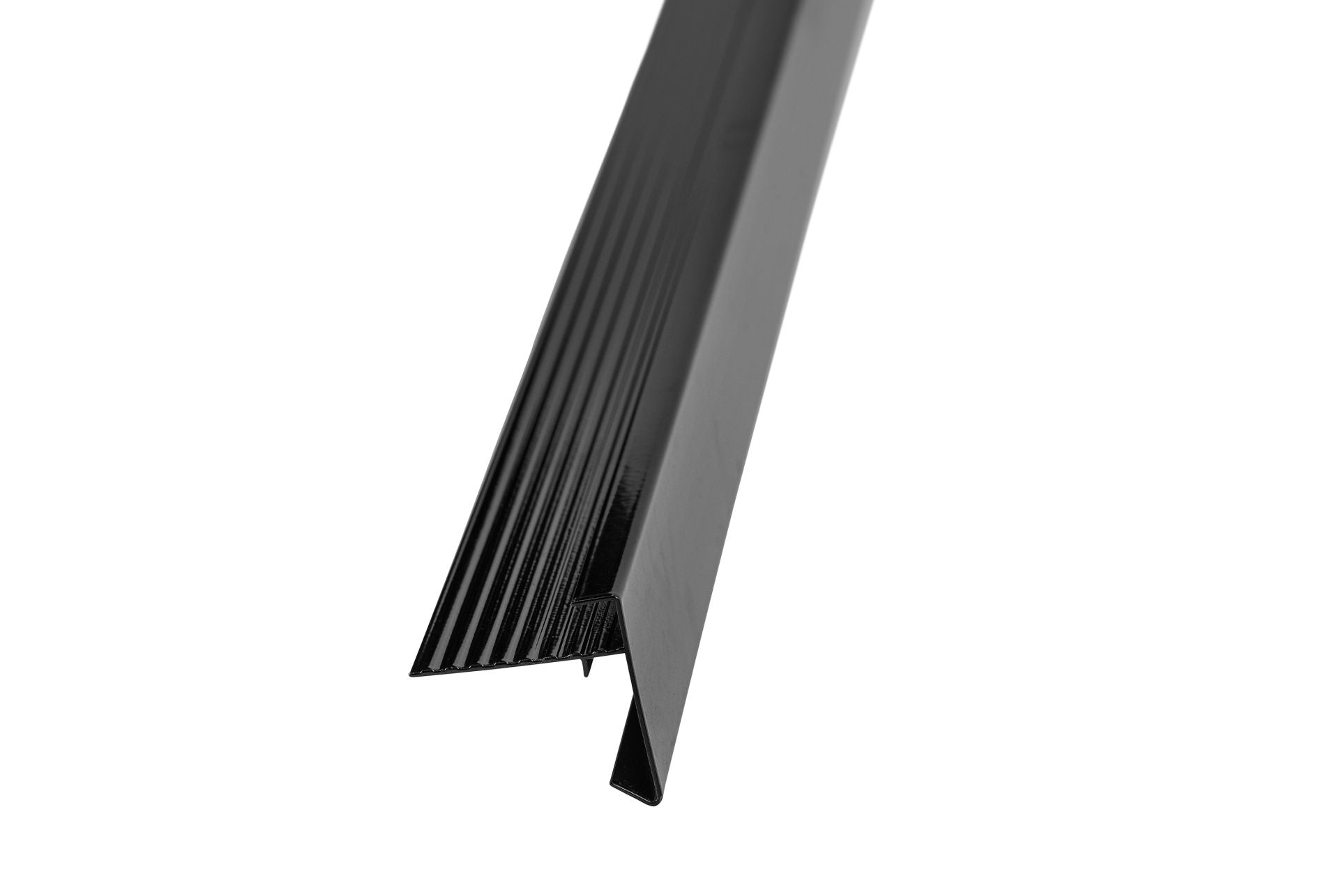 Aluminium daktrim recht zwart 4,5 x 4,5 x 250 cm incl. 1 klang