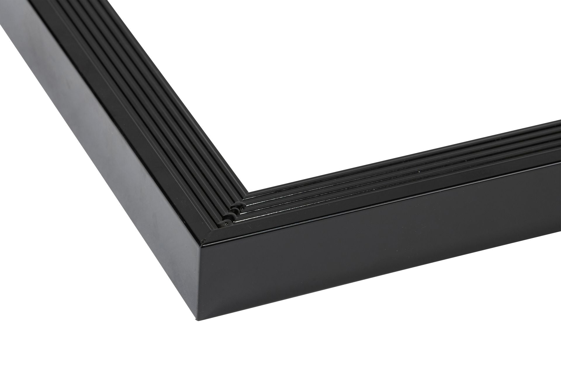 Aluminium daktrim buitenhoek zwart 4,5 x 4,5 x 50 cm incl. 1 klang