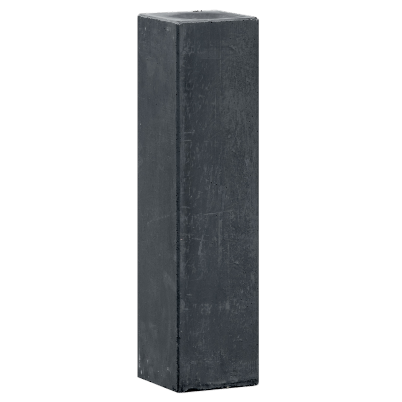 Berton betonpoer antraciet 14 x 14 x 60 cm met M16-bus en kleine vellingkant