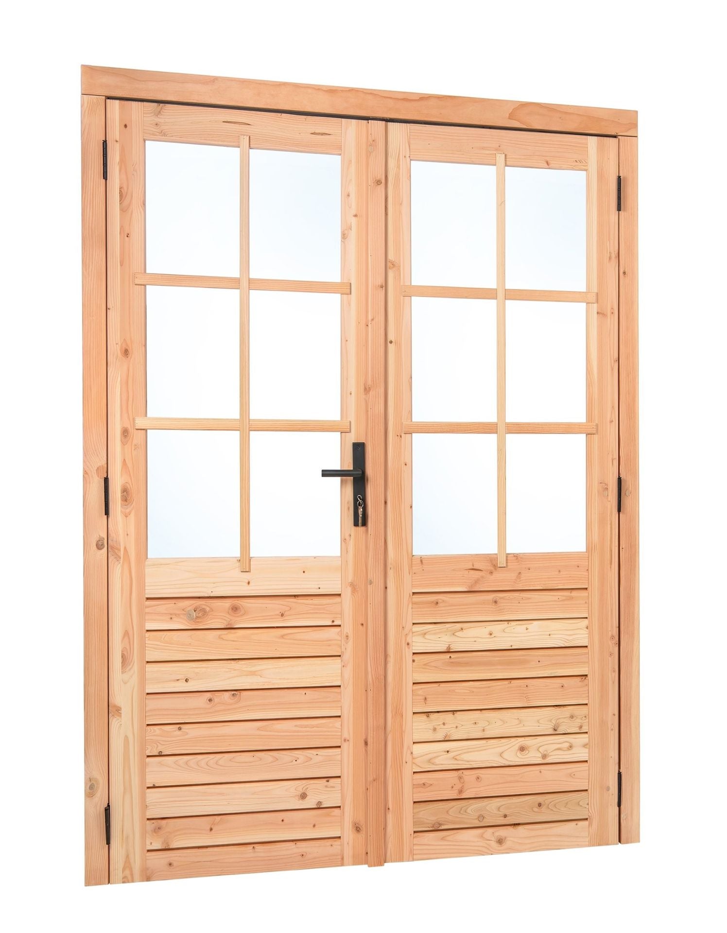Douglas dubbele glasdeur 6-ruits 185 x 205 cm linksdraaiend