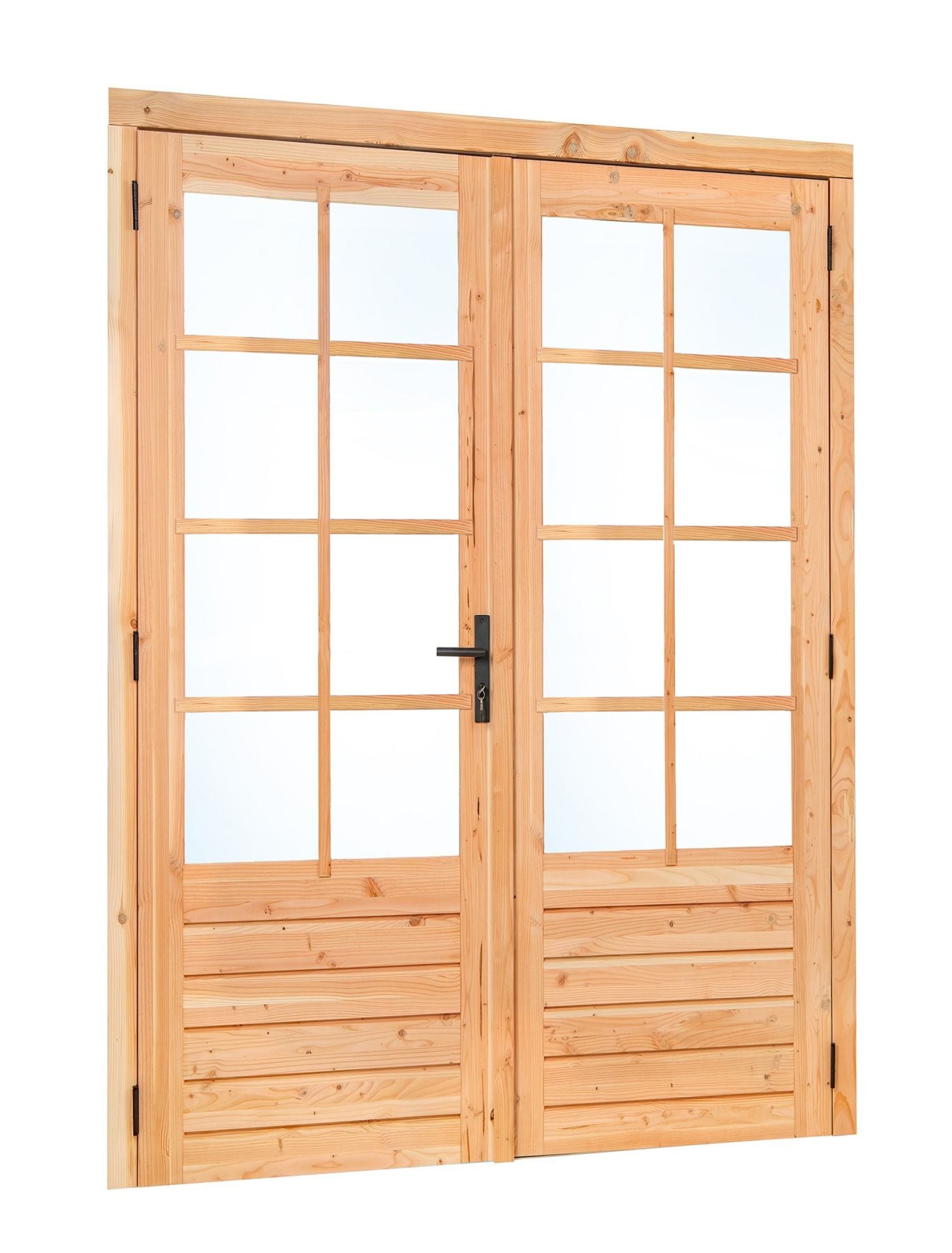 Douglas dubbele deur dubbelglas 8-ruits 205 x 215 cm linksdraaiend