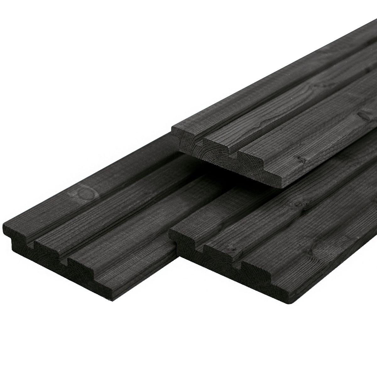 Douglas triple profiel geschaafd zwart 1,9 x 13 cm